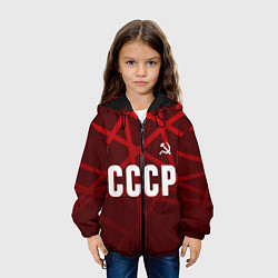 Куртка с капюшоном детская СССР КРАСНЫЕ ЛИНИИ, цвет: 3D-черный — фото 2