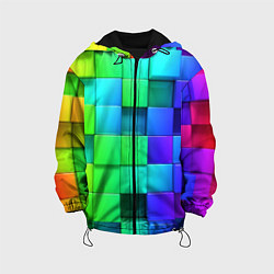 Куртка с капюшоном детская Color geometrics pattern Vanguard, цвет: 3D-черный