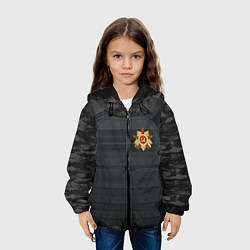 Куртка с капюшоном детская БРОНЕЖИЛЕТ 9 МАЯ ДЕНЬ ПОБЕДЫ, цвет: 3D-черный — фото 2