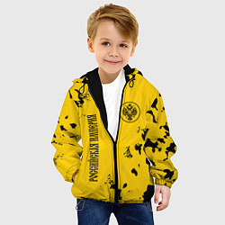 Куртка с капюшоном детская RUSSIAN EMPIRE - ГЕРБ - Милитари, цвет: 3D-черный — фото 2