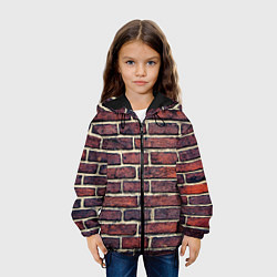 Куртка с капюшоном детская Brick Wall, цвет: 3D-черный — фото 2