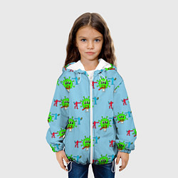 Куртка с капюшоном детская ЧЕЛОВЕЧКИ МИНИМАЛИЗМ, цвет: 3D-белый — фото 2