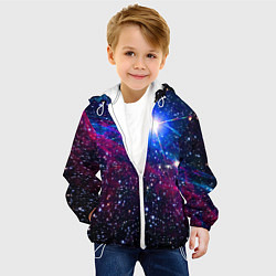 Куртка с капюшоном детская Открытый космос Star Neon, цвет: 3D-белый — фото 2