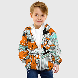 Куртка с капюшоном детская УДИВИТЕЛЬНЫЕ КОШКИ, цвет: 3D-белый — фото 2
