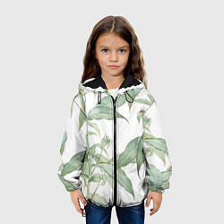 Куртка с капюшоном детская Цветы Яркая Листва, цвет: 3D-черный — фото 2