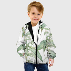 Куртка с капюшоном детская Цветы Яркая Листва, цвет: 3D-черный — фото 2