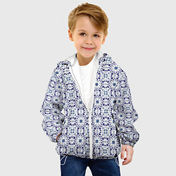 Куртка с капюшоном детская ПАТТЕРН ГЕОМЕТРИЧЕСКИЙ ЗИМНИЙ, цвет: 3D-белый — фото 2