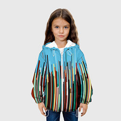 Куртка с капюшоном детская Красочный растр Fashion, цвет: 3D-белый — фото 2