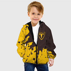 Куртка с капюшоном детская TESLA Брызги, цвет: 3D-черный — фото 2