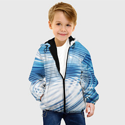 Куртка с капюшоном детская Круги на воде Океан Wave, цвет: 3D-черный — фото 2