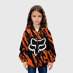 Куртка с капюшоном детская FOX MOTOCROSS ORANGE, цвет: 3D-черный — фото 2