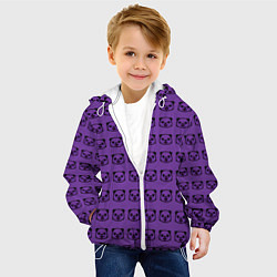Куртка с капюшоном детская Purple Panda, цвет: 3D-белый — фото 2