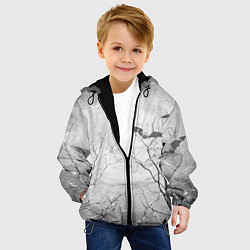 Куртка с капюшоном детская Ночь Луна Летучая мышь, цвет: 3D-черный — фото 2