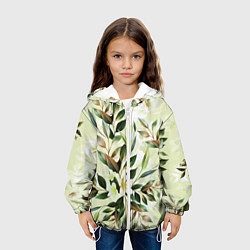 Куртка с капюшоном детская Цветы Липовый Сад, цвет: 3D-белый — фото 2