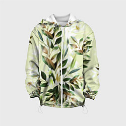 Куртка с капюшоном детская Цветы Липовый Сад, цвет: 3D-белый