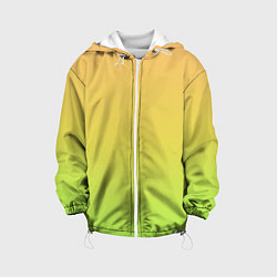 Куртка с капюшоном детская GRADIEND YELLOW-GREEN, цвет: 3D-белый