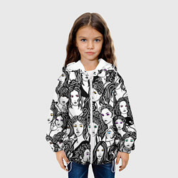 Куртка с капюшоном детская 26 девушек, цвет: 3D-белый — фото 2