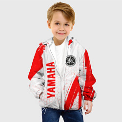 Куртка с капюшоном детская ЯМАХА Краски, цвет: 3D-белый — фото 2