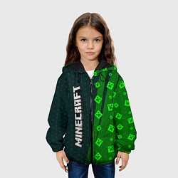 Куртка с капюшоном детская МАЙНКРАФТ Графика, цвет: 3D-черный — фото 2