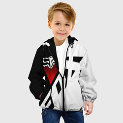Куртка с капюшоном детская FOX RACING - ФОКС ЧЕРНЫЙ И БЕЛЫЙ, цвет: 3D-черный — фото 2