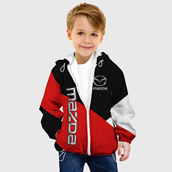 Куртка с капюшоном детская MAZDA МАЗДА ТРИ ЦВЕТА, цвет: 3D-белый — фото 2