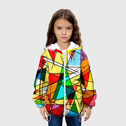 Куртка с капюшоном детская ЦВЕТНОЙ ВИТРАЖ, цвет: 3D-белый — фото 2