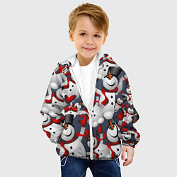 Куртка с капюшоном детская ВОЗДУШНЫЕ СНЕГОВИКИ, цвет: 3D-белый — фото 2