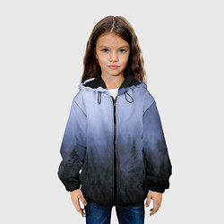 Куртка с капюшоном детская Лес в ночи, цвет: 3D-черный — фото 2