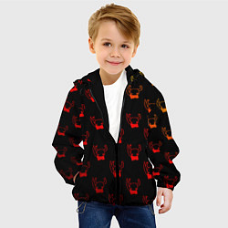 Куртка с капюшоном детская Он тебe не милашка Hоllow Knight, цвет: 3D-черный — фото 2