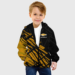 Куртка с капюшоном детская Chevrolet, Шевроле, цвет: 3D-черный — фото 2