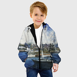 Куртка с капюшоном детская Во французской гавани, цвет: 3D-черный — фото 2
