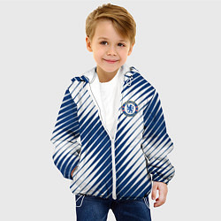 Куртка с капюшоном детская Маленькое лого ЧЕЛСИ АБСТРАКЦИЯ, цвет: 3D-белый — фото 2