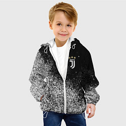 Куртка с капюшоном детская Ювентус краска, цвет: 3D-белый — фото 2