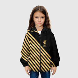 Куртка с капюшоном детская Liverpool ливерпуль полосы, цвет: 3D-черный — фото 2