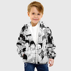 Куртка с капюшоном детская Моб психо 100 паттерн, цвет: 3D-белый — фото 2