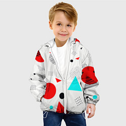 Куртка с капюшоном детская GEOMETRIC FIGURED INTERLACING, цвет: 3D-белый — фото 2