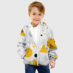 Куртка с капюшоном детская GEOMETRIC INTERWEAVING OF SHAPES, цвет: 3D-белый — фото 2