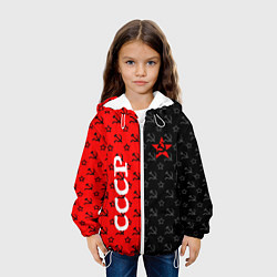 Куртка с капюшоном детская СОВЕТСКИЙ СОЮЗ : СЕРП И МОЛОТ : ЗВЕЗДА, цвет: 3D-белый — фото 2