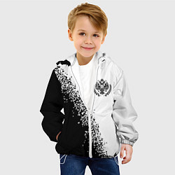 Куртка с капюшоном детская RUSSIAN EMPIRE - ГЕРБ Спрей, цвет: 3D-белый — фото 2