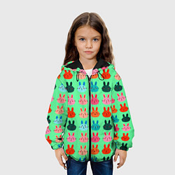 Куртка с капюшоном детская FUNNY BUNNIES, цвет: 3D-черный — фото 2