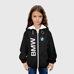 Куртка с капюшоном детская Bmw КОРБОНОВЫЕ ПОЛОСЫ, цвет: 3D-белый — фото 2