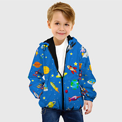 Куртка с капюшоном детская SPACE OBJECTS, цвет: 3D-черный — фото 2