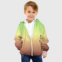 Куртка с капюшоном детская Градиент Фисташки Gradient, цвет: 3D-белый — фото 2