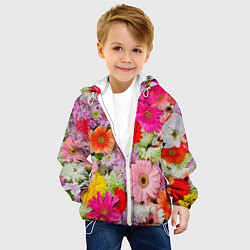 Куртка с капюшоном детская BEAUTIFUL FLOWERS, цвет: 3D-белый — фото 2