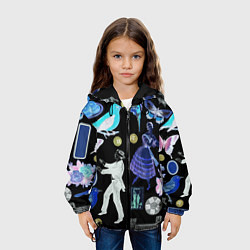 Куртка с капюшоном детская Underground pattern Fashion 2077, цвет: 3D-черный — фото 2