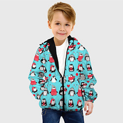 Куртка с капюшоном детская PENGUINS ON THE POSITIVE, цвет: 3D-черный — фото 2