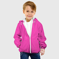 Куртка с капюшоном детская Яркий розовый из фильма Барби, цвет: 3D-белый — фото 2