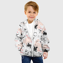Куртка с капюшоном детская Многоугольники и Глаза, цвет: 3D-белый — фото 2