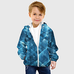 Куртка с капюшоном детская GLASS CUBES, цвет: 3D-белый — фото 2