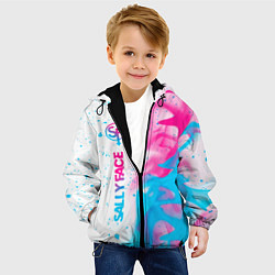Куртка с капюшоном детская Sally Face Neon Gradient, цвет: 3D-черный — фото 2